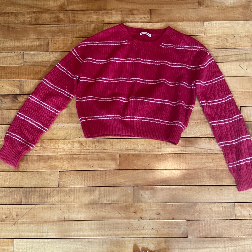 Reformation red knit cashmere sweater